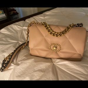 Non-branded real leather cross-body purse